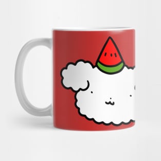 Watermelon Fluffy Dog Face Mug